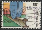 Nederland 1989 1430 Spoorwegen 55c, Gest, Postzegels en Munten, Postzegels | Nederland, Ophalen of Verzenden, Na 1940, Gestempeld
