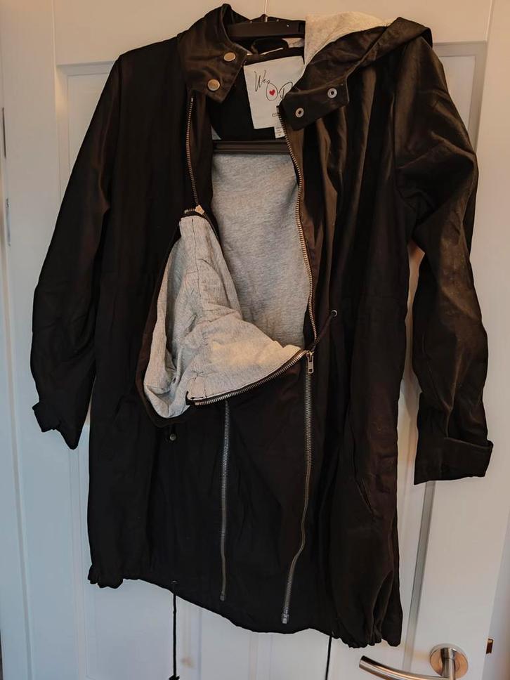 Zwangerschap en draagjas maat 44, Kleding | Dames, Jassen | Winter, Zo goed als nieuw, Maat 42/44 (L), Zwart, Ophalen of Verzenden
