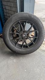 17 inch Winterbanden met zwarte velgen., Auto-onderdelen, Banden en Velgen, Ophalen, 17 inch, Winterbanden, 225 mm