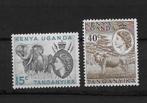 Kenya Uganda Tangayika 1954 postfris plakker dieren, Postzegels en Munten, Postzegels | Afrika, Verzenden, Tanzania, Postfris
