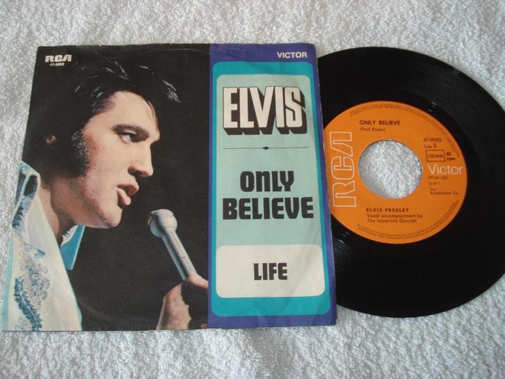 Elvis Presley    Only Believe   Duitsland    Orgineel, Cd's en Dvd's, Vinyl Singles, Zo goed als nieuw, Single, Ophalen of Verzenden