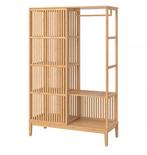 Ikea Nordkisa Bamboe Kledingkast, Huis en Inrichting, Kasten | Kledingkasten, Ophalen, 100 tot 150 cm, Met hangruimte, Zo goed als nieuw