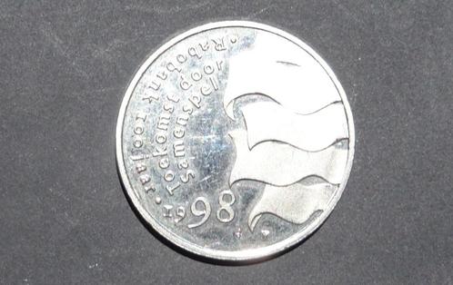Rabobank 100 jaar: Toekomst door samenspel 1998, Postzegels en Munten, Penningen en Medailles, Overige materialen, Nederland, Ophalen of Verzenden