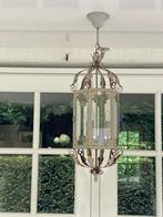 Brocante hanglampen 2 stuks, Ophalen, Gebruikt, Glas, 50 tot 75 cm
