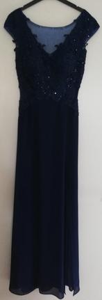 Donker blauwe galajurk maat S, Kleding | Dames, Jurken, Blauw, Ophalen of Verzenden, Zo goed als nieuw, Maat 36 (S)