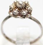 Prachtige Ranke Zilveren Zeeuwse Knop Ring, Verzenden, Zilver, Ring