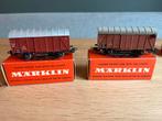 Marklin 4506 Goederenwagons met sluitlichten - Set van 2, Hobby en Vrije tijd, Modeltreinen | H0, Wisselstroom, Gebruikt, Wagon