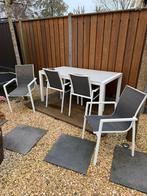 Tuinset alluminium, Ophalen, 4 zitplaatsen, Eettafel, .