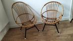 Rotan kinderstoeltjes, Rohe, Huis en Inrichting, Stoelen, Ophalen, Gebruikt, Bruin, Twee