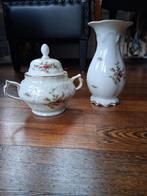 Rosenthal Moliere Rozen Vaasje en Suikerpot, Ophalen, Gebruikt, Rechthoekig, Porselein of Keramiek