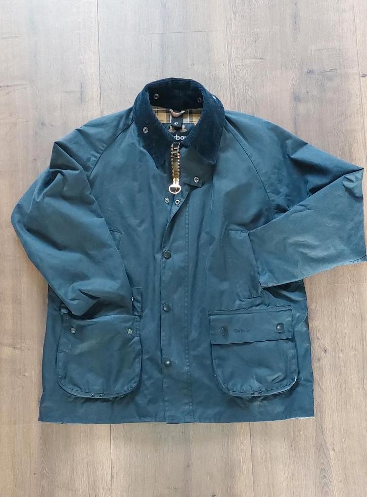 Barbour Bedale Wax Jas Blauw maat 52 Heren, Kleding | Heren, Jassen | Winter, Zo goed als nieuw, Maat 52/54 (L), Blauw, Ophalen