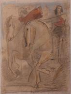 Willem van Konijnenburg ''ruiters te paard''  studie, Ophalen of Verzenden