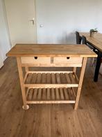 IKEA FÖRHÖJA | Kitchen side table, trolley | as good as new, Ophalen, 100 tot 150 cm, Zo goed als nieuw, Overige houtsoorten