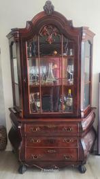Buikkast met vitrine opzet, Huis en Inrichting, Kasten | Buffetkasten, Ophalen, Gebruikt, 100 tot 150 cm, Glas