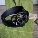 Gucci Double Buckle Belt Gucci GG Marmont Riem all black, Gucci, Echt leder, 80 tot 90 cm, Ophalen of Verzenden