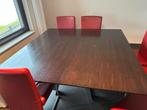 Eettafel vierkant 160 x 165 cm hout, Ophalen, Gebruikt, 150 tot 200 cm, Vierkant