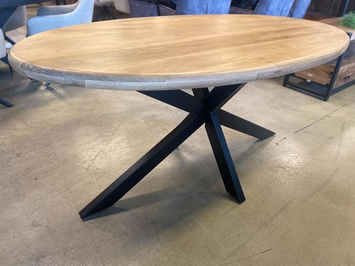 LEEGVERKOOP VOORRAAD MANGO OVAAL DIKKE RAND AFGEROND BLAD !, Huis en Inrichting, Stoelen, Nieuw, Vijf, Zes of meer stoelen, Hout