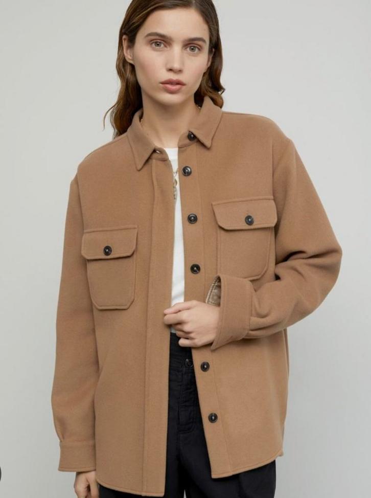 ZGAN Prachtige blouse overshirt Closed wol cashmere XS (S/M), Kleding | Dames, Blouses en Tunieken, Zo goed als nieuw, Maat 34 (XS) of kleiner