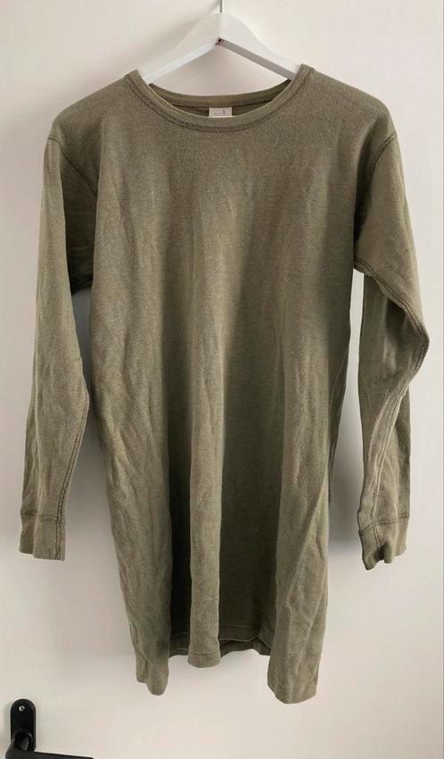 Khaki Militair Ondershirt Halfwol Maat 6 (XL slimfit long), Verzamelen, Militaria | Algemeen, Landmacht, Kleding of Schoenen, Nederland