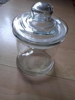 GLAZEN POT MET DEKSEL EN TEKST CANDY, Ophalen of Verzenden, Zo goed als nieuw
