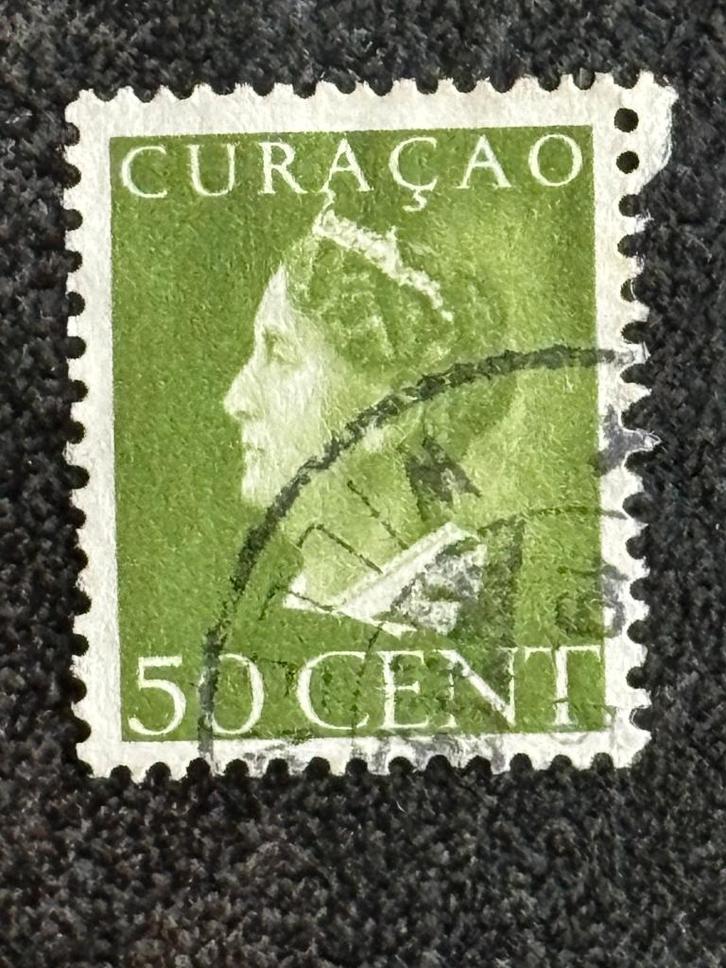 1947 NVPH 177 Wilhelmina Konijnenburg II, 50 ct, gestempeld, Postzegels en Munten, Postzegels | Nederlandse Antillen en Aruba