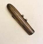 verzilverde sigarenkoker, Verzamelen, Rookartikelen, Aanstekers en Luciferdoosjes, Ophalen of Verzenden, Gebruikt, Tabaksdoos of Verpakking