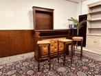 Klassiek Engels Chesterfield Bar met Barkrukken, Ophalen