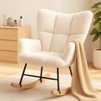 Schommelstoel - Fauteuil - Relaxstoel - Wit, Nieuw, Ophalen of Verzenden, Metaal