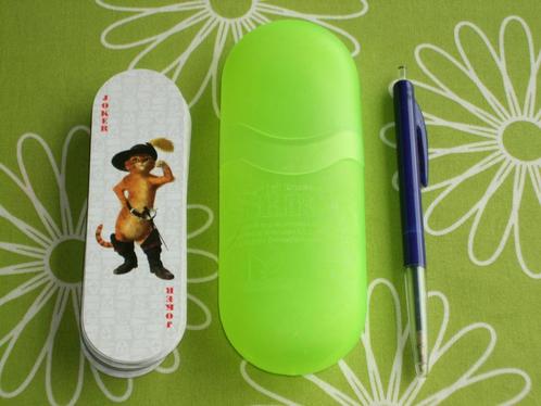 Ovale Shrek speelkaarten in koker *, Verzamelen, Speelkaarten, Jokers en Kwartetten, Zo goed als nieuw, Speelkaart(en), Ophalen of Verzenden