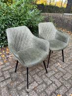 2x Kave Home Amira eetkamerstoelen – olijfgroen, Huis en Inrichting, Stoelen, Ophalen, Overige materialen, Gebruikt, Twee