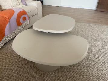 2 salontafeltjes - gecoat aluminium - japandi beschikbaar voor biedingen