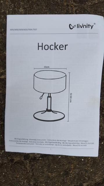 Witte, ronde Hocker beschikbaar voor biedingen