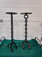 kandelaars smeedijzer groot vintage, Huis en Inrichting, Woonaccessoires | Kandelaars en Kaarsen, Ophalen of Verzenden, 'T Olde Gre-j