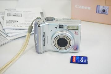Canon PowerShot A550 – Fotocamera - Uitstekend + SD kaart beschikbaar voor biedingen