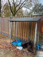 Haardhout hok van metaal gratis, Tuin en Terras, Tuinhuizen, Schuur, Zo goed als nieuw, Zonder ramen, Metaal