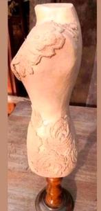 Antieke Paspop Papier Maché met Messing Details, Antiek en Kunst, Ophalen of Verzenden