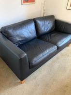lederen bankstel ( goed onderhouden ), Huis en Inrichting, Ophalen, Gebruikt, 150 tot 200 cm, Modern klassiek