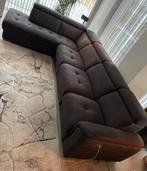 Luxe antracietgrijze hoekbank met relaxfunctie en usb aansl., Ophalen, Hoekbank, Zo goed als nieuw, Stof