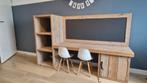 Speeltafel met krijtbord van steigerhout incl. Stoeltjes, Ophalen, Zo goed als nieuw