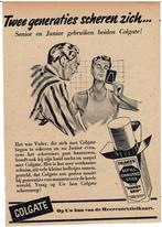 Twee generaties scheren zich, gebruiken beiden COLGATE 1947, Verzenden, Zo goed als nieuw, Overige typen