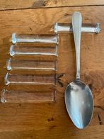 6 glazen bestek leggers, Ophalen of Verzenden