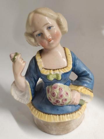 Vintage Hollands Porseleinen Halfpopje beschikbaar voor biedingen