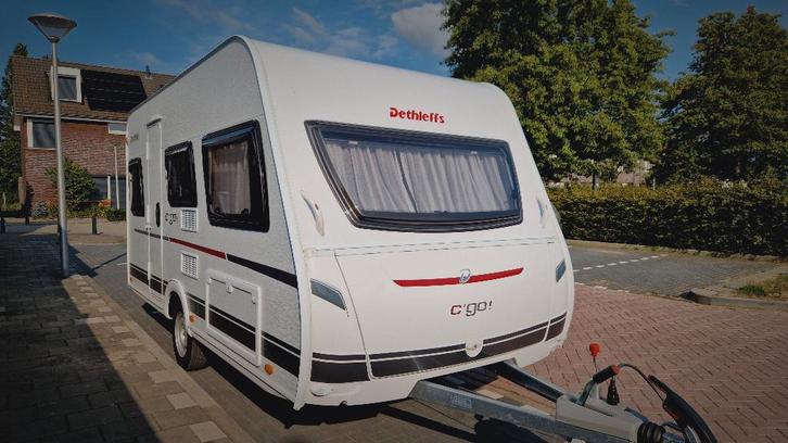 Dethleffs C'Go 415 QL caravan (inclusief douche), Caravans en Kamperen, Caravan accessoires, Zo goed als nieuw, Ophalen