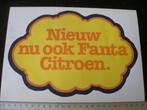 grote sticker nieuw nu ook Fanta citroen vintage, Verzamelen, Verzenden, Zo goed als nieuw, Merk