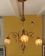 Art deco lamp, kroonluchter, Huis en Inrichting, Lampen | Kroonluchters, Ophalen, Gebruikt, Glas, Art deco