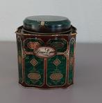 D.E. PICKWICK groen/gouden theeblik VINTAGE, Verzamelen, Blikken, Ophalen of Verzenden, Gebruikt, Douwe Egberts