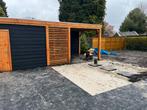 Tuinhuis/schuur met overkapping (7m x 3m), Ophalen, Gebruikt, Schuur