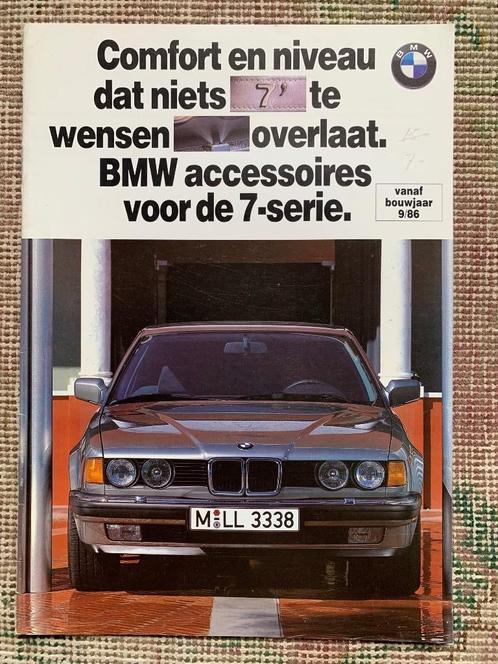 Nederlandse accessoires brochure BMW 7-serie E32 1986, Boeken, Auto's | Folders en Tijdschriften, Zo goed als nieuw, BMW, Ophalen of Verzenden