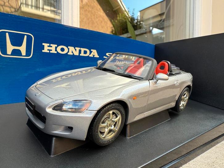 1:18 Honda S2000 RHD Japan Version zilver 1999 Autoart 73212, Hobby en Vrije tijd, Modelauto's | 1:18, Zo goed als nieuw, Auto