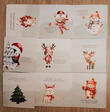 Set van 10 kerstkaarten met warme troost teksten  beschikbaar voor biedingen